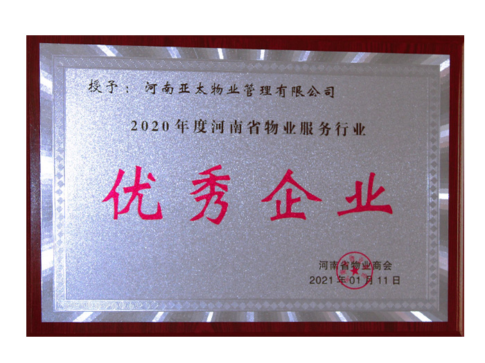 2020年度物業(yè)服務(wù)優(yōu)秀企業(yè)